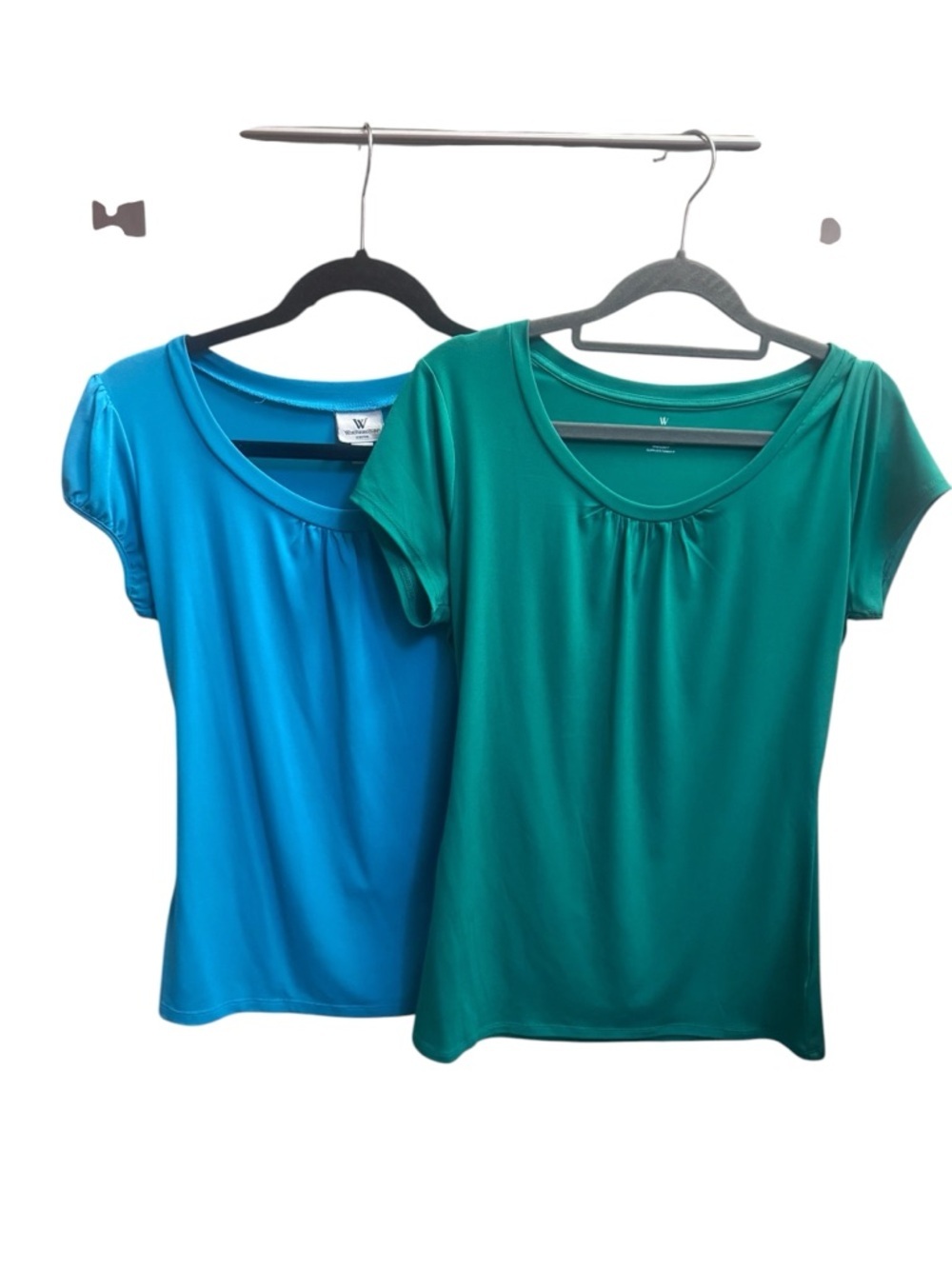 2 WORTHINGTON Bundle Women’s Small Green and Blue Wardrobe Career Capsule Tops